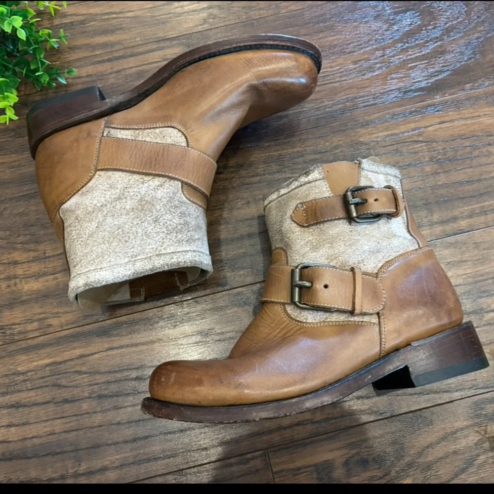 STETSON WOMENS MIA Western Boots - size 6.5 - ankle boots leather brown tan - Picture 4 of 16